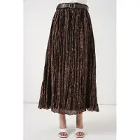 Big Dart Hoge Taille Paisley Midi A-Lijn Rok