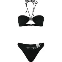 OFF-WHITE Off White Dames/Dames Arrow Logo Bikini Top Set (Zwart)
