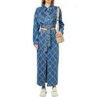 HUGO Dames/Dames Denim Slim Maxi Rok (Blauw)