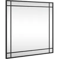 vidaXL Wandspiegel vierkant 60x60 cm ijzer zwart