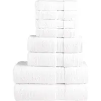 vidaXL 8-delige Handdoekenset SOLUND 600 g/m² wit