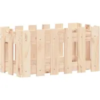 vidaXL Plantenbak met hekontwerp 60x30x30 cm massief grenenhout