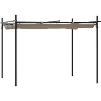 vidaXL Pergola met uitschuifbaar dak 295x292x230 taupe
