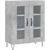 vidaXL Dressoir 69,5x34x90 cm bewerkt hout betongrijs