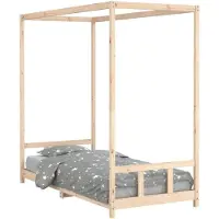 vidaXL Kinderbedframe 90x200 cm massief grenenhout