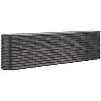 vidaXL Verhoogde plantenbak, verzinkt staal, 260x40x68 cm, antraciet