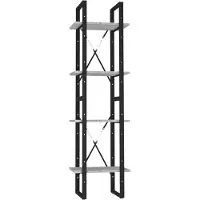 vidaXL Boekenkast 4-laags 40x30x140 cm bewerkt hout grijs sonoma eiken