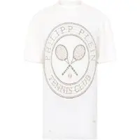 Philipp Plein Open Back T-Shirt Mini Dress Tennis Club