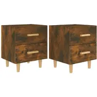 vidaXL Nachtkastjes 2 st 40x35x47,5 cm gerookt eikenkleurig