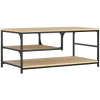 vidaXL Salontafel Sonoma-eik, 90x49x40 cm, houtvezel