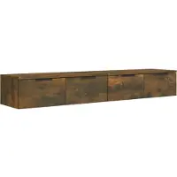 vidaXL Wandkasten 2 st 68x30x20 cm bewerkt hout gerookt eiken