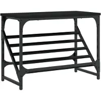 vidaXL Schoenenrek 60x30x45 cm bewerkt hout zwart