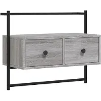 vidaXL Tv-meubel wandgemonteerd 60,5x30x51 cm hout grijs sonoma eiken