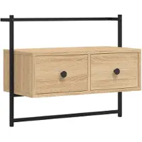 vidaXL Tv-meubel wandgemonteerd 60,5x30x51 cm hout sonoma eikenkleurig