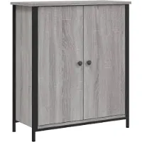 vidaXL Dressoir 70x30x80 cm bewerkt hout grijs sonoma