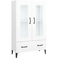vidaXL Hoge kast 70x31x115 cm bewerkt hout wit