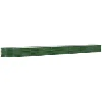 vidaXL Plantenbak 620x80x36 cm gegalvaniseerd staal groen