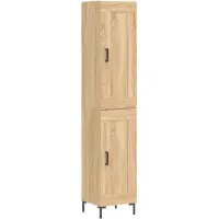 vidaXL Hoge kast 34,5x34x180 cm bewerkt hout sonoma eikenkleurig