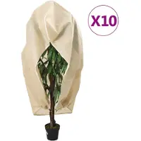 vidaXL Plantenhoezen met ritssluiting 10 st 70 g/m² 1x1,55 m