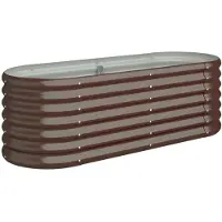 vidaXL Plantenbak 114x40x36 cm gegalvaniseerd staal bruin
