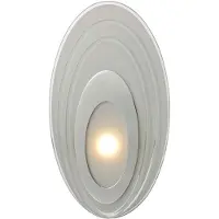 Esto LED-wandlamp, woonkamerlamp, zilver, gesatineerd aluminium, H 5,5 cm
