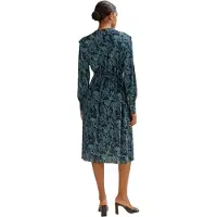 BOSS Dames Dalati Abstract Kraag Midi Shirtjurk (Groen)