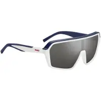 HUGO Heren Shield Zonnebril (Wit/blauw)