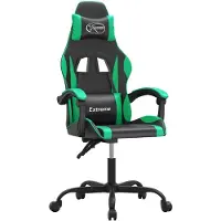 vidaXL Gamestoel kunstleer zwart en groen
