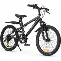 Deryan Kinder Mountainbike 20 Inch - Verstelbaar - Zwart