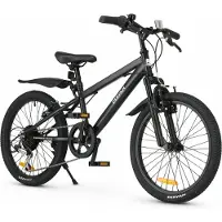 Deryan Kinder Mountainbike 20 Inch - Verstelbaar - Zwart