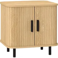 HOMCOM Nightstand-MDF-Eiche