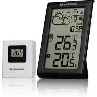 Bresser Weerstation - Meteo Temp W - DCF-radiosignaal - Grote cijfers - Vorstalarm - Thermo/Hygro Meter