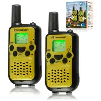 Bresser walkietalkie set van 2 met groot bereik tot 6 km en handsfree-functie (green lime)