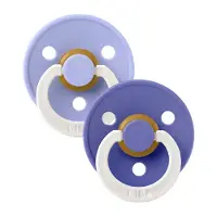 BIBS Fopspeen Colour Glow Hush/Grape Night 18+mnd 2st