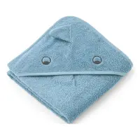 Liewood - Albert Dino Hooded Towel - Beach blue - One size