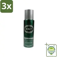 BRUT 3 x Deospray Original 200 ml - Grootverpakking - Deodorant Spray - Original - Langdurige Frisheid - Zweetbevochtiging - Geurdekkend