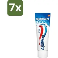 Aquafresh 7 x Tandpasta Freshmint Frisse Adem 75 ml - Tandpasta - Frisse Adem - Suikerzuurbescherming - Gaatjesbescherming - Tandvleesbescherming