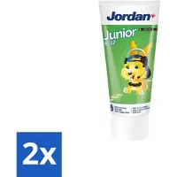 Jordan 2 x - Junior - Tandpasta - 6-12 jaar - 50 ml - Tandpasta Voor Kinderen - Tandpasta 6-12 Jaar - Fluoride 1450 Ppm - Wisselgebit Bescherming - Gaatjesvoorkomend