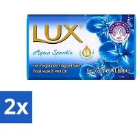 Lux 2 x - Zeep - Aqua Sparkle - Hydraterend - Verkwikkende Geur - 80 g - Zeep - Reiniging - Hydraterend - Verkwikkend - Geur