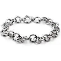 Lucleon New Classics | 10 mm zilverkleurige roestvrijstalen robuuste armband