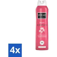Vogue 4 x Enjoy Parfum Deodorant 150 ml - Parfum En Deodorant - Deodorant Spray - 24 Uur Bescherming - Geur Van Mandarijn - Geur Van Jasmijn