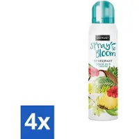 Sence 4 x - Tropical Joy & Coconut - Deodorant - Exotisch - 150 ml - Kokos Geur - Tropisch Fruit - Exotische Geur - Deodorant - Frisheid