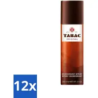 Tabac 12 x Original - Deodorant Spray - Anti-transpirant - 200 ml - Original - Anti-transpirant - Deodorant Spray - Zweetvermindering - Mannelijke Geur