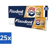 Fixodent 25 x - Kleefpasta - Plus - Krachtige Hechting - 40 g - Kleefpasta Kunstgebit - Kunstgebit Hechting - Kunstgebit Fixatie - Kunstgebit Kleefpasta - Kunstgebit Comfort
