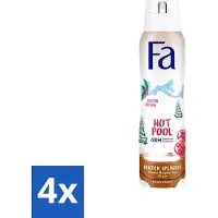 Fa Pflege 4 x - Deospray - Winter Splashes - 48 uur Bescherming - Frozen Raspberry - Verfrissend & Fruitig - 150 ml - 48 Uur Bescherming - Zweet - Geur - Frambozen - Deospray