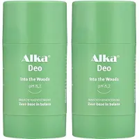 Alka Deo Into the Woods - 2 x 75ml - Basische Deo pH 8,2 - Vegan & Natuurlijke en Gezonde Deodorant - 0% Aluminium - Deodorant Stick - Unisex