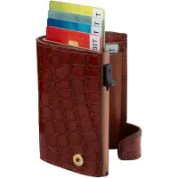 Tony Perotti Croco Dames & Heren Pasjeshouder - Leer - rfid - Cognac