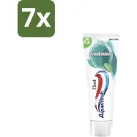 Aquafresh 7 x Tandpasta Coolmint 75 ml - Tandpasta - Frisse Adem - Mondgezondheid - Suikerzuur - Gaatjes