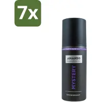 Amando 7 x - Mystery - Deodorant - Spray - 150 ml - Mystery Deodorant Spray - Mannelijke Geur - Kruiden Geur - Vanille Geur - Deodorant Spray