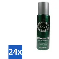 BRUT 24 x Deospray Original 200 ml - Deodorant Spray - Original - Langdurige Frisheid - Zweetbevochtiging - Geurdekkend